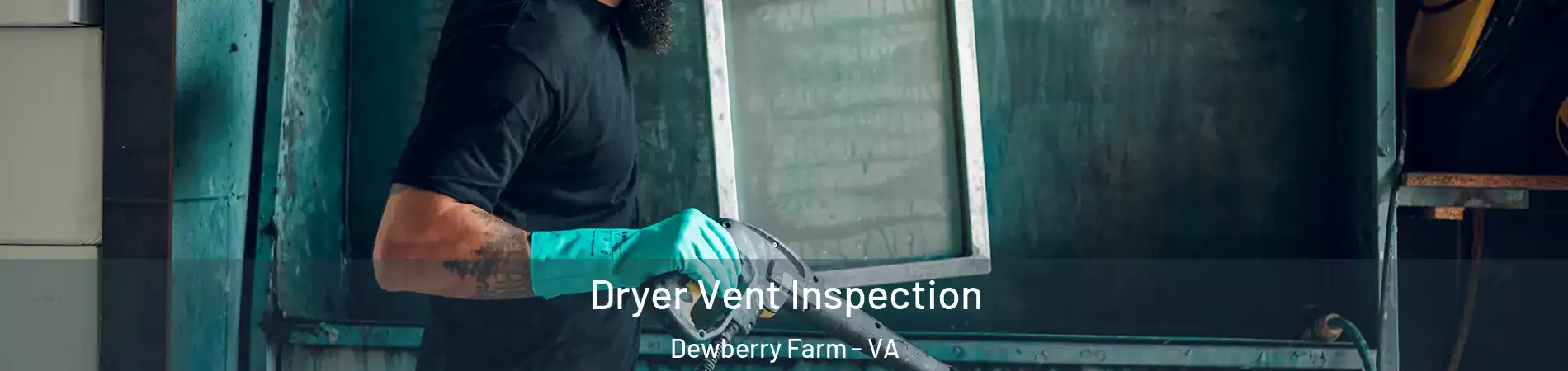 Dryer Vent Inspection Dewberry Farm - VA