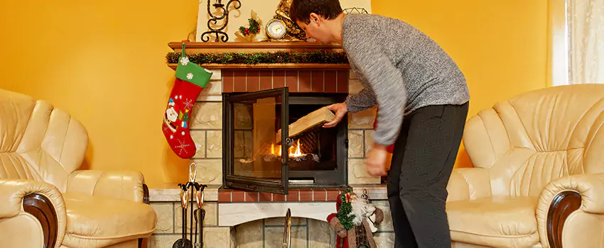 Rusted Metal Fireplace Restoration in Parliament Village, Virginia