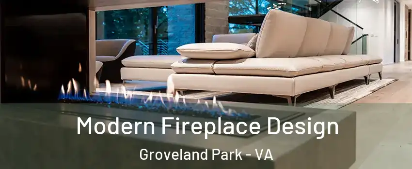 Modern Fireplace Design Groveland Park - VA